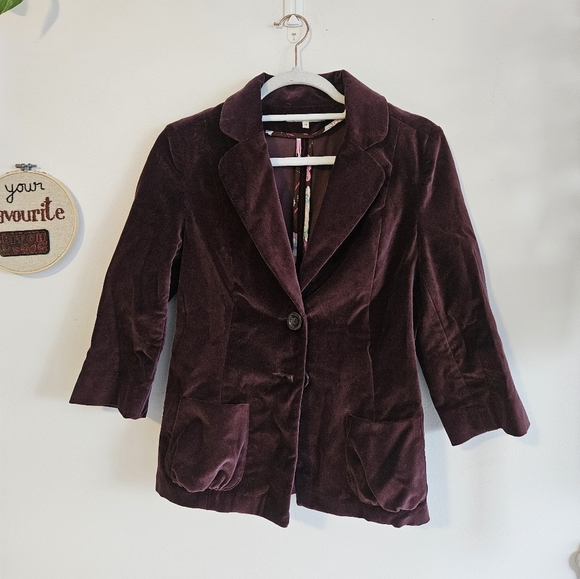 RW&CO. Jackets & Blazers - Y2K RW&Co Deep Purple Velvet Blazer